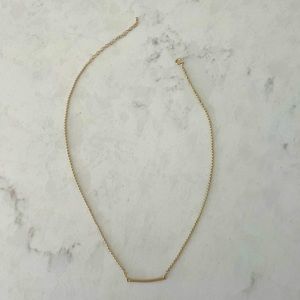 Dogeared gold bar necklace